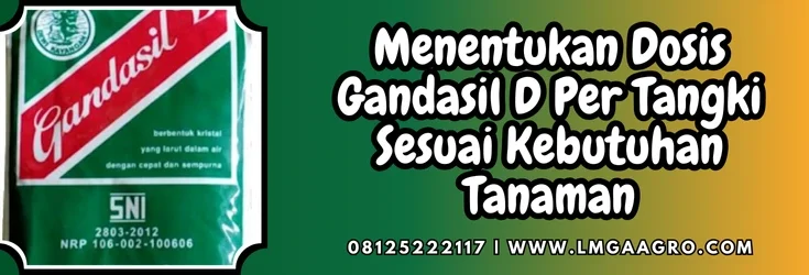 Pupuk gandasil, dosis gandasil d per tangki, manfaat gandasil d, fungsi gandasil d, budidaya tanaman, Lmga Agro